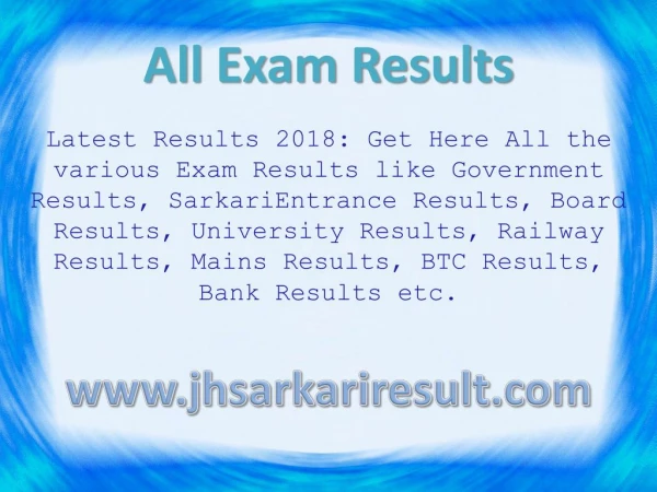 all exam results