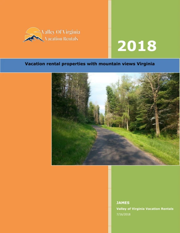 Vacation rental properties with mountain views Virginia