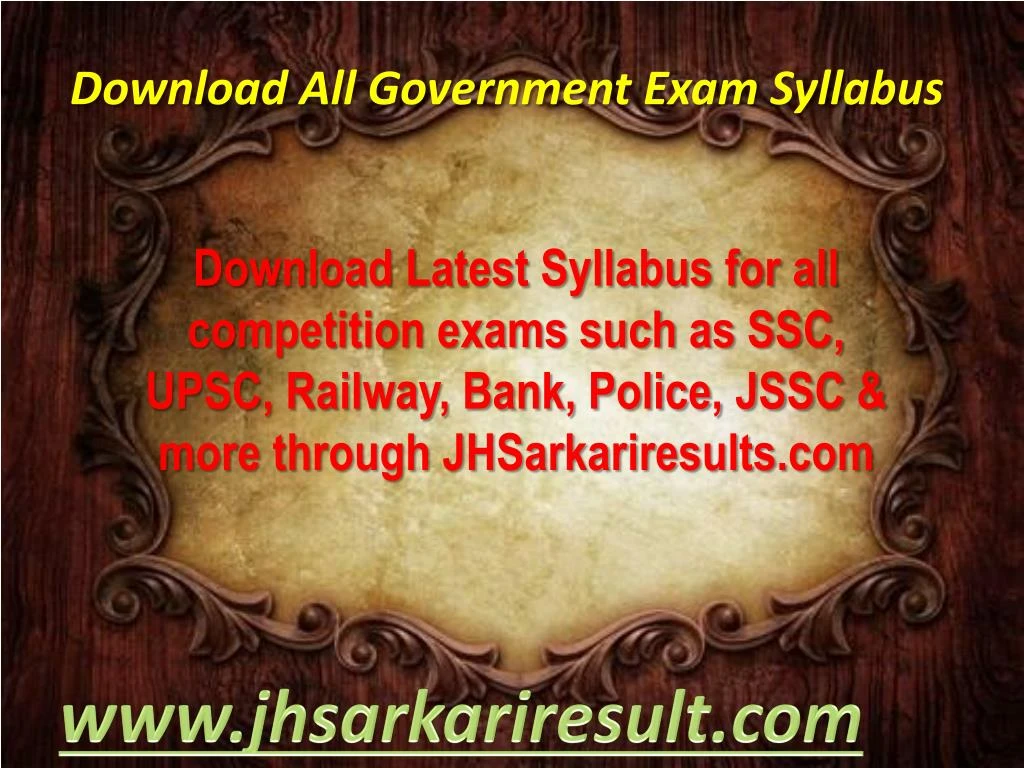 download all government exam syllabus