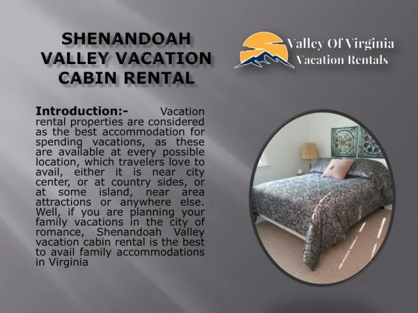Shenandoah Valley vacation cabin rental