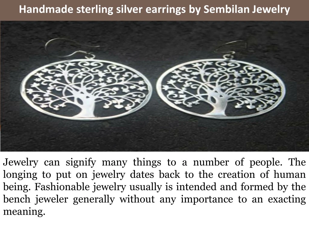 handmade sterling silver earrings by sembilan
