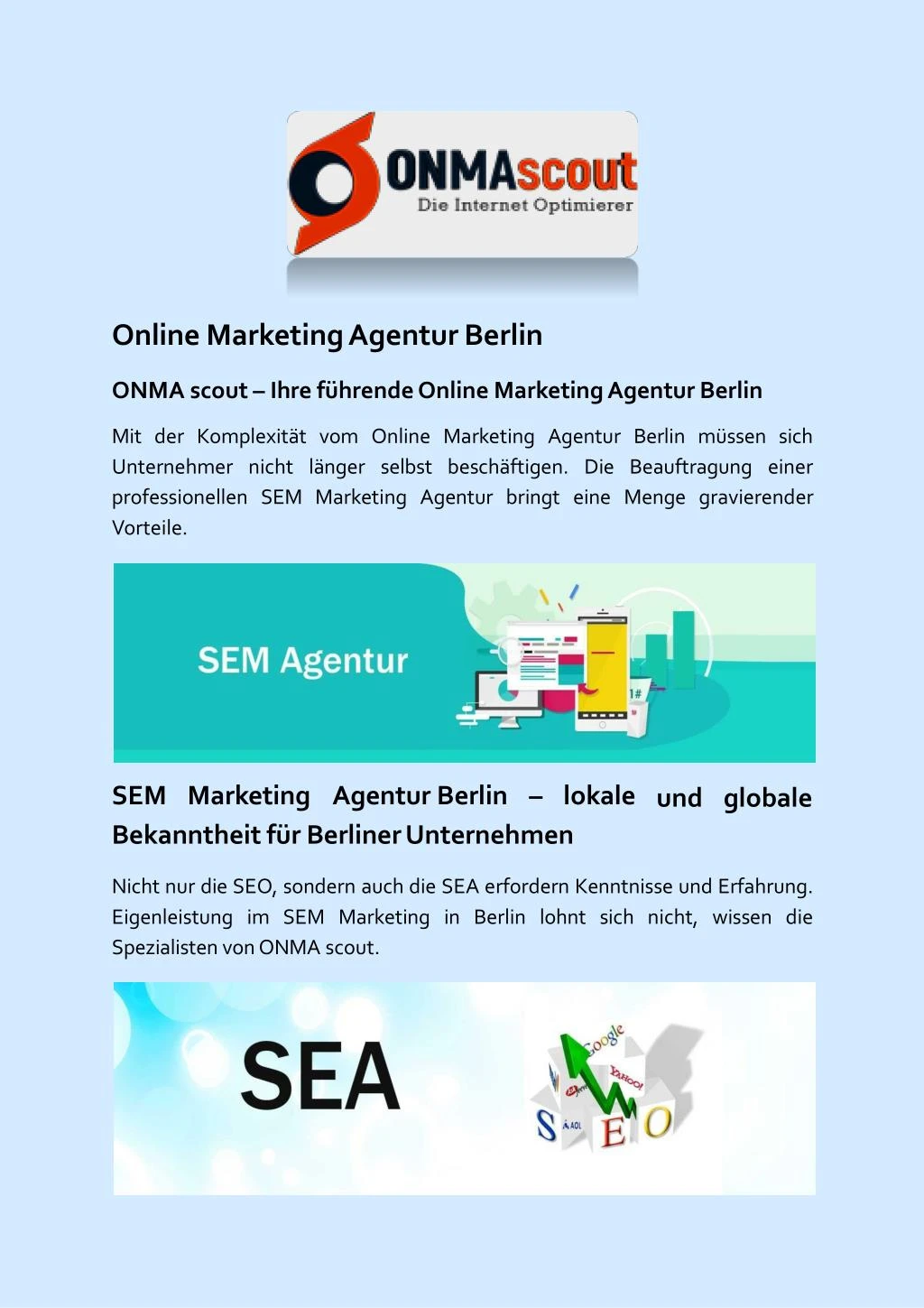 online marketing agentur berlin onma scout ihre