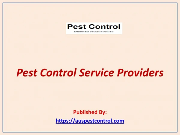Pest Control Service Providers