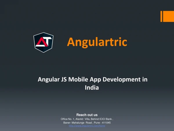 Angular JS, Mobile App Development Company in India - Angulartric