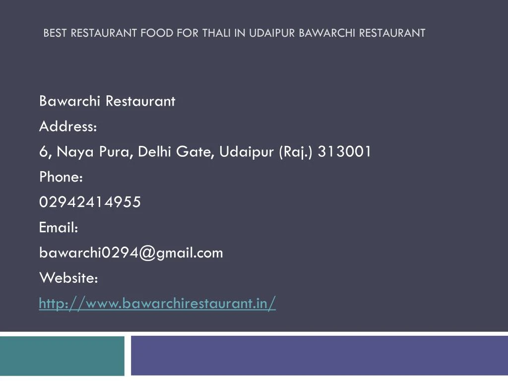 best restaurant food for thali in udaipur bawarchi restaurant