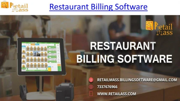 Restaurant Billing Software in Bangalore