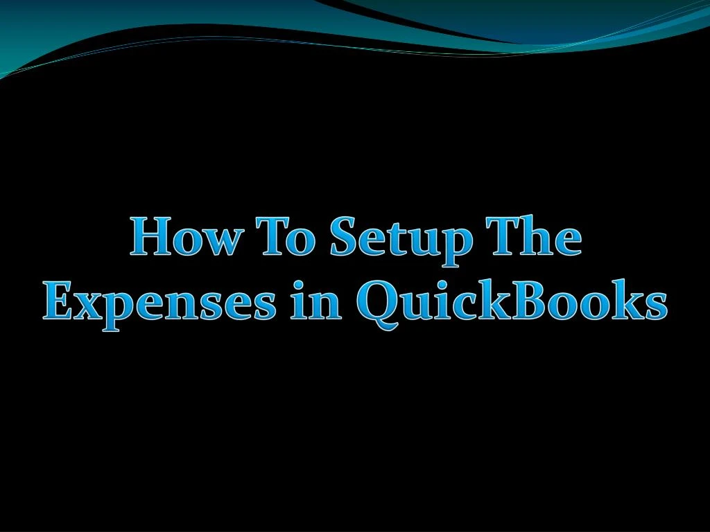 how to setup the expenses in quickbooks
