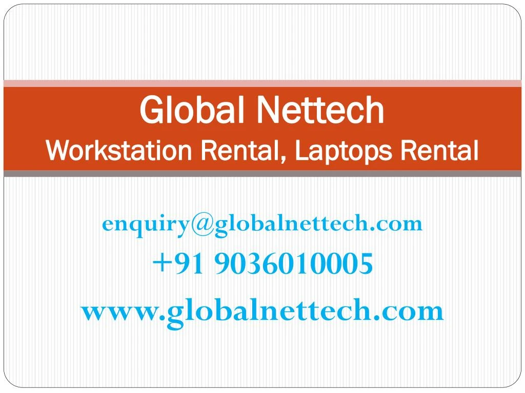 global nettech workstation rental laptops rental