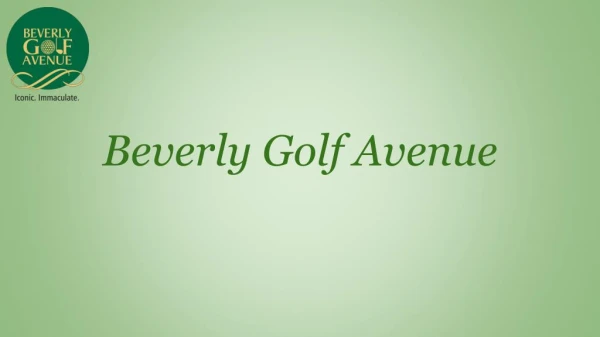 Beverly golf avenue