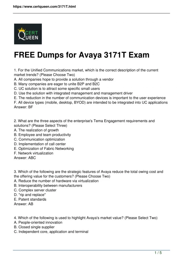 2018 Avaya 3171T Questions and Answers