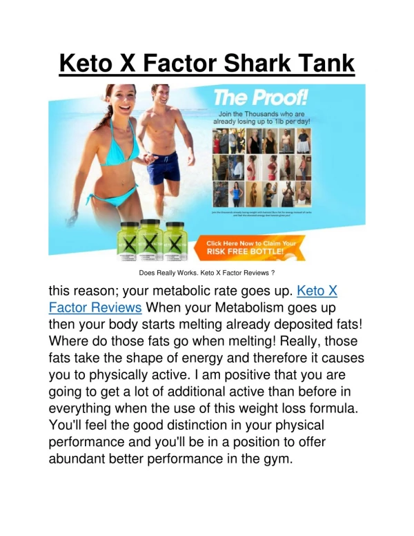 Keto X Factor Shark Tank