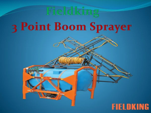 Tractor Mounted Boom Sprayer - Fieldking