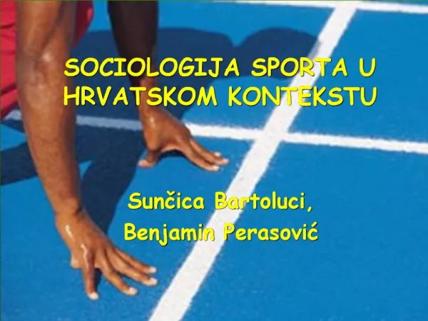 Za to istra ivati podrucje sociologije sporta