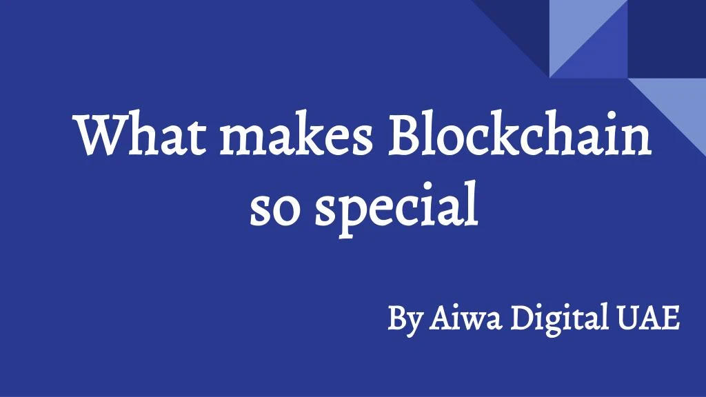what makes blockchain so special