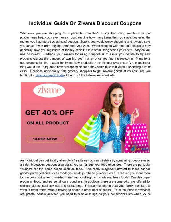 Individual Guide On Zivame Discount Coupons.pdf