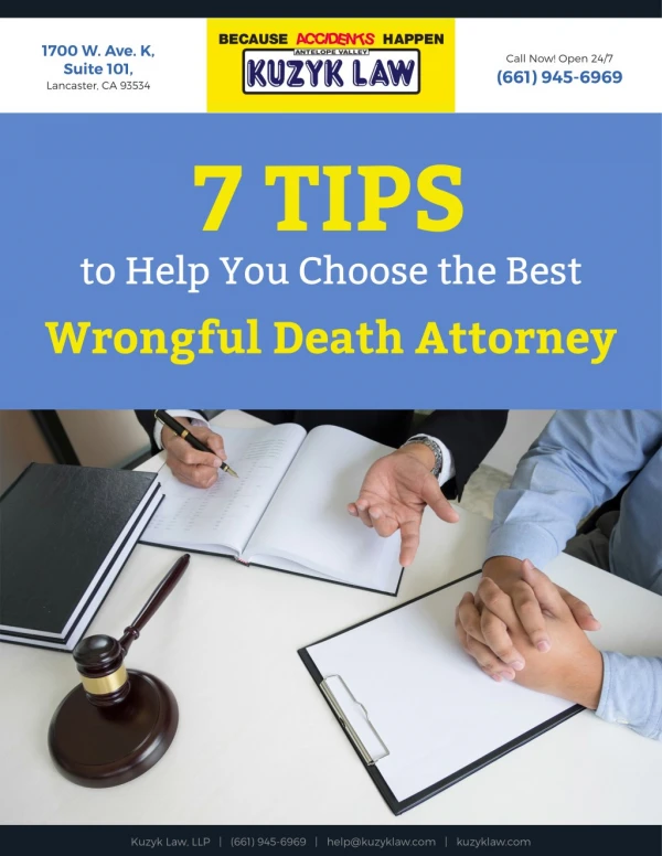 7 Tips to Help You Choose the Best Wrongful Death Attorney