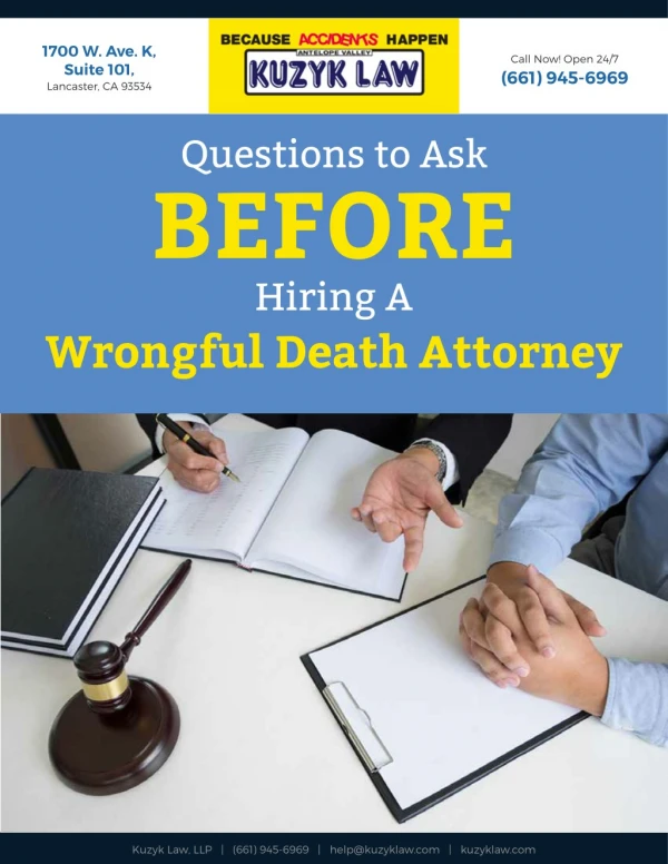 Questions to Ask Before Hiring a Wrongful Death Attorney