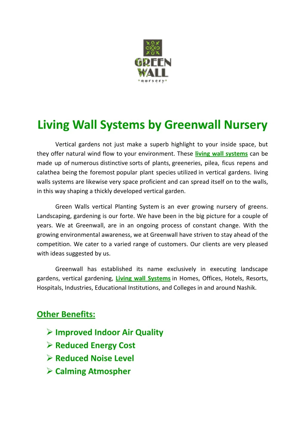 living wall systems by greenwall nursery