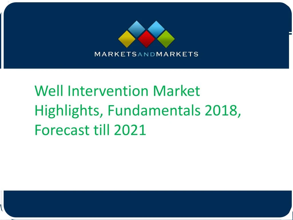 well intervention market highlights fundamentals