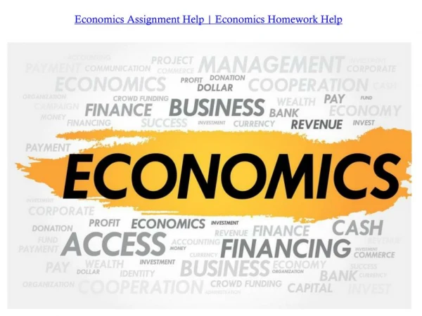 Economics Homework Help