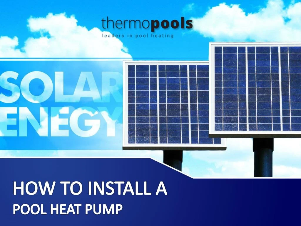 how to install a pool heat pump