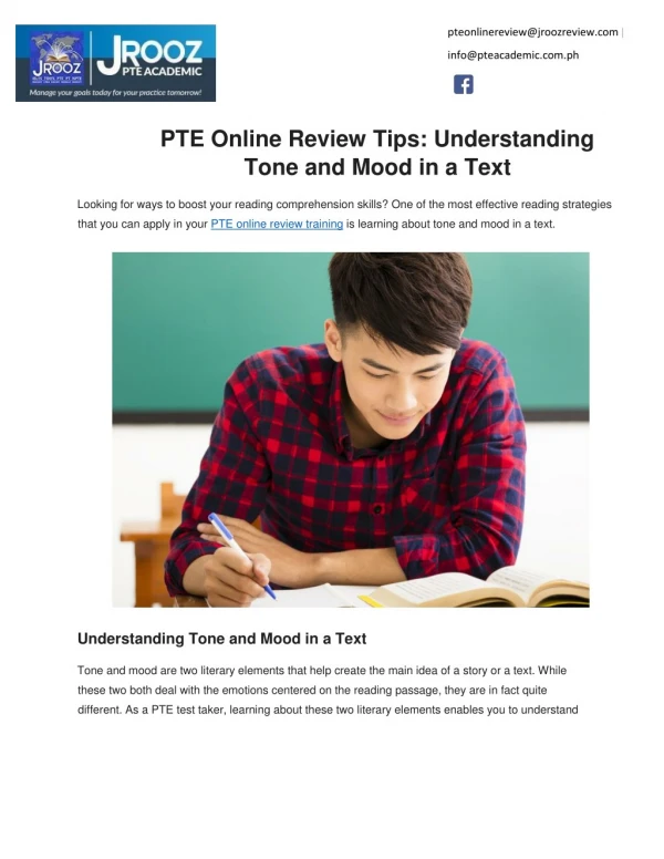 PTE Online Review Tips: Understanding Tone and Mood in a Text