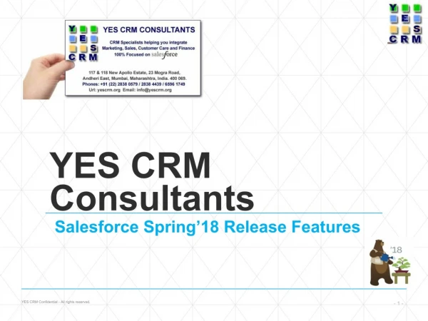 Salesforce Spring 2018 Release Features - Yes CRM