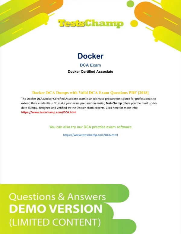 Secret To Pass Docker Certified Associate (DCA) Exam 2018