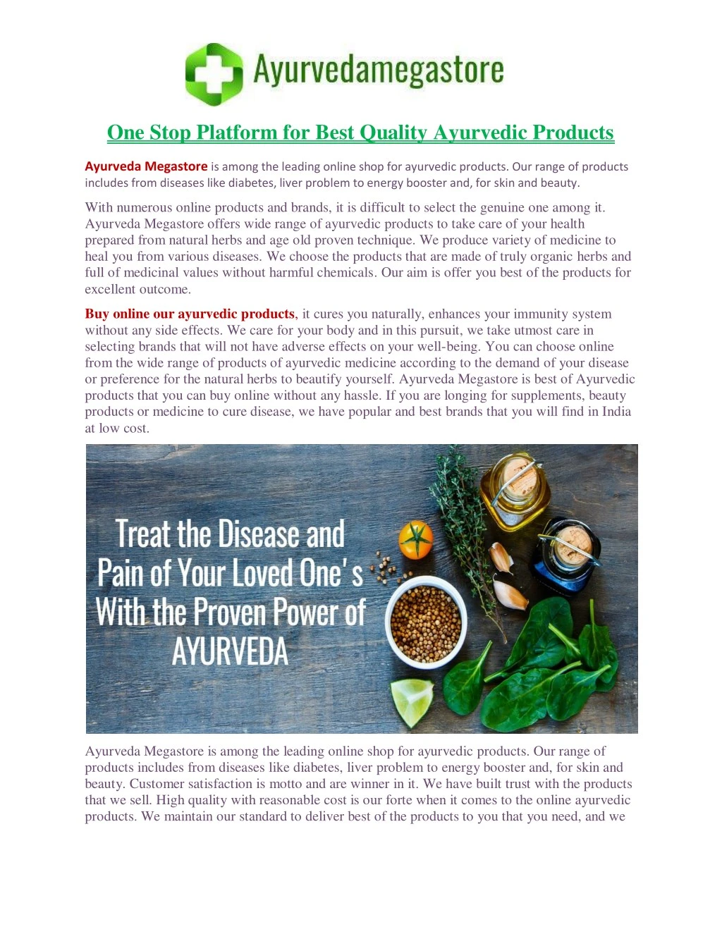 one stop platform for best quality ayurvedic