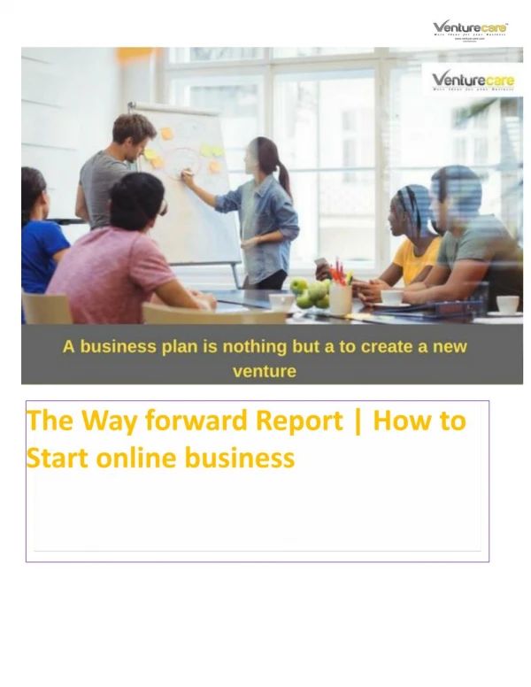 The Way forward Report | How to Start online business