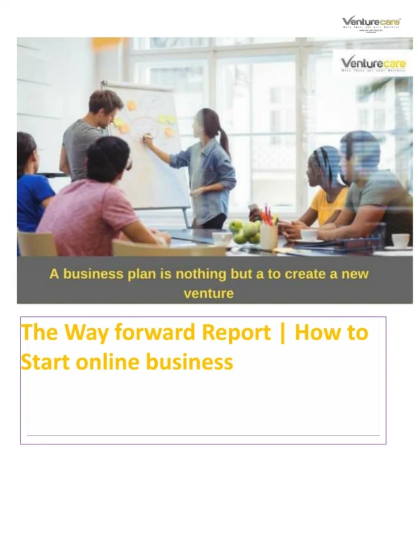 The Way forward Report | How to Start online business
