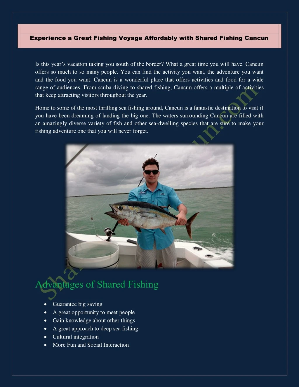 experience a great fishing voyage affordably with