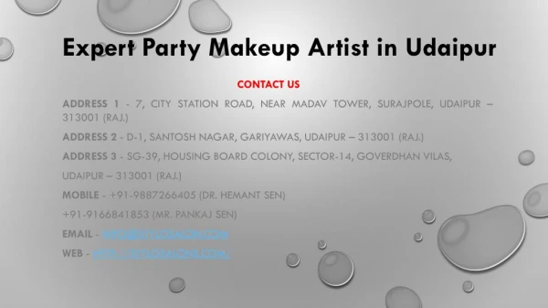Expert party makeup artist in udaipur