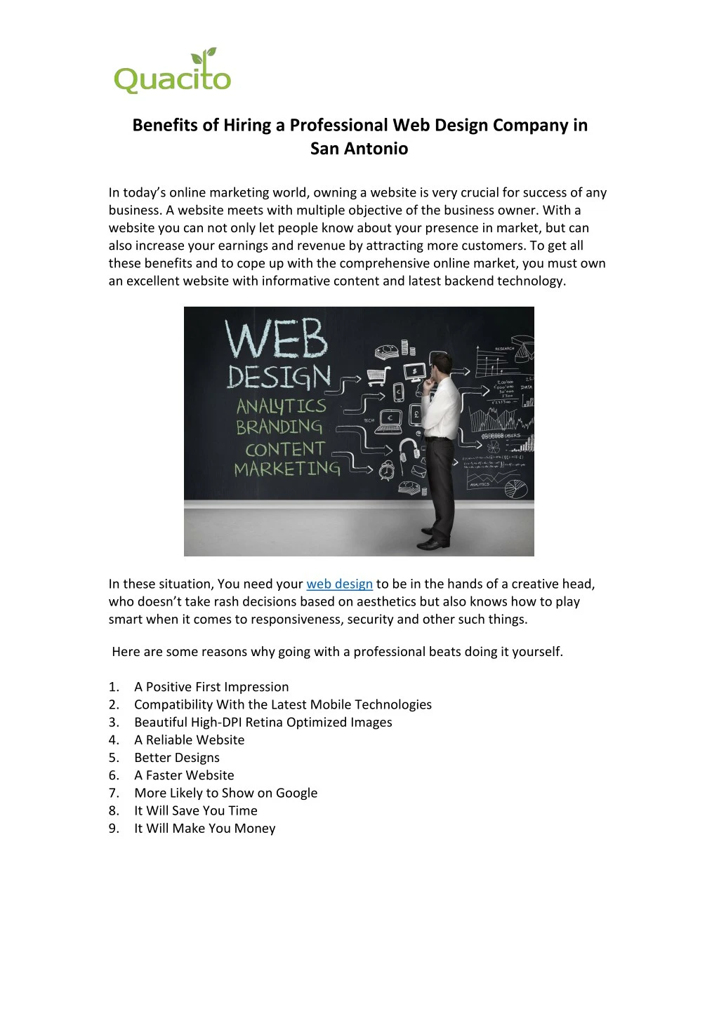 benefits of hiring a professional web design