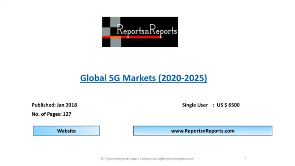 Global 5G Market Analysis by Test, Demonstration and Trials to 2025