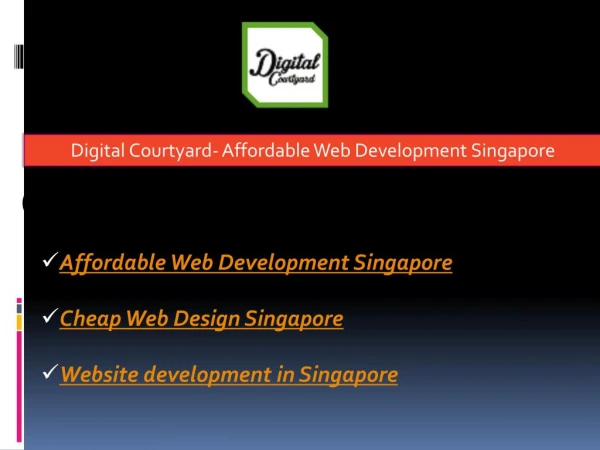 Digital Courtyard- Affordable Web Development Singapore