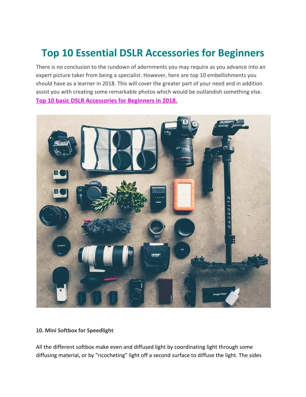 top 10 essential dslr accessories for beginners