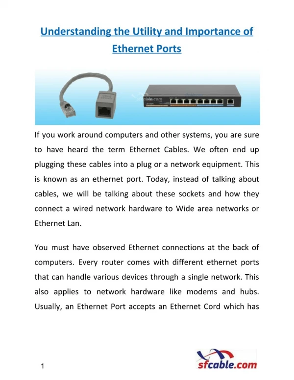 Understanding the Utility and Importance of Ethernet Ports