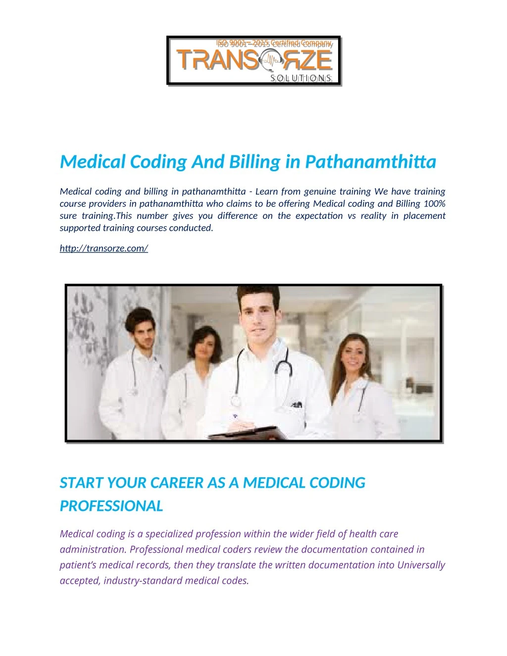 medical coding and billing in pathanamthitta