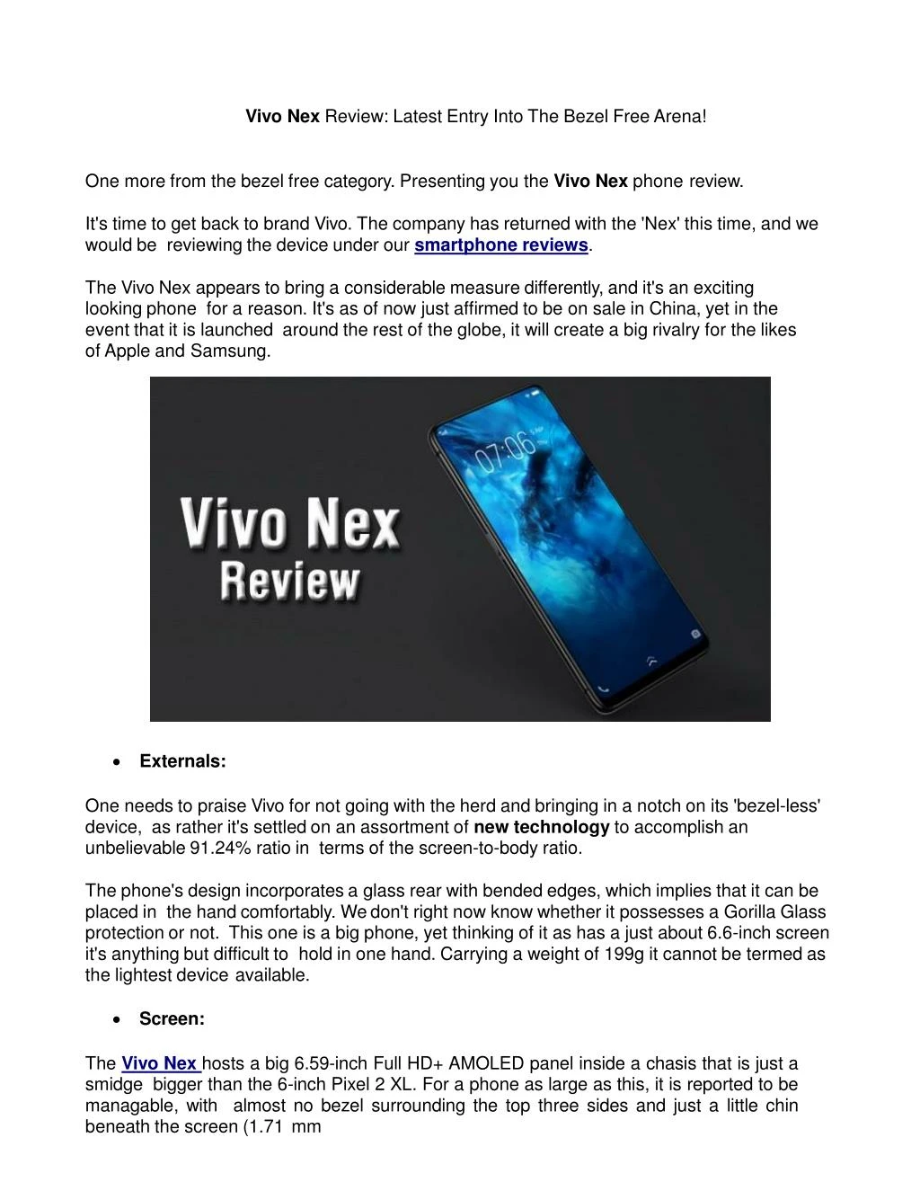 vivo nex review latest entry into the bezel free