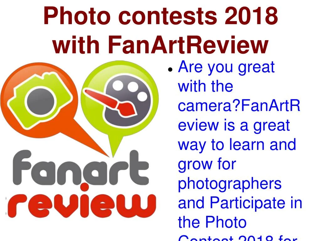 photo contests 2018 with fanartreview