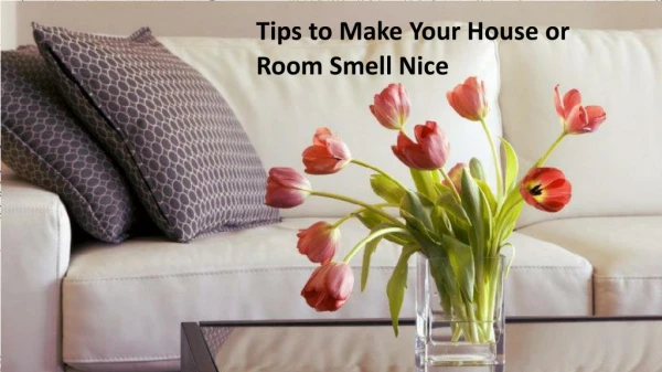 Important tips to make your home smell nice