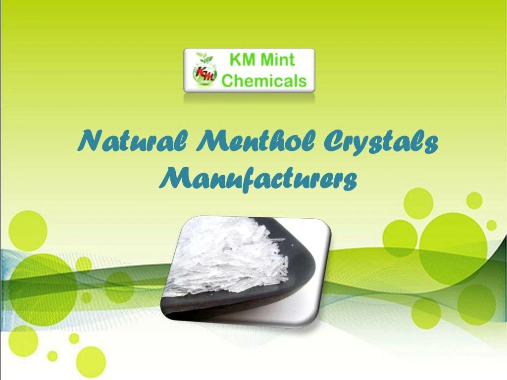 natural menthol crystals manufacturers