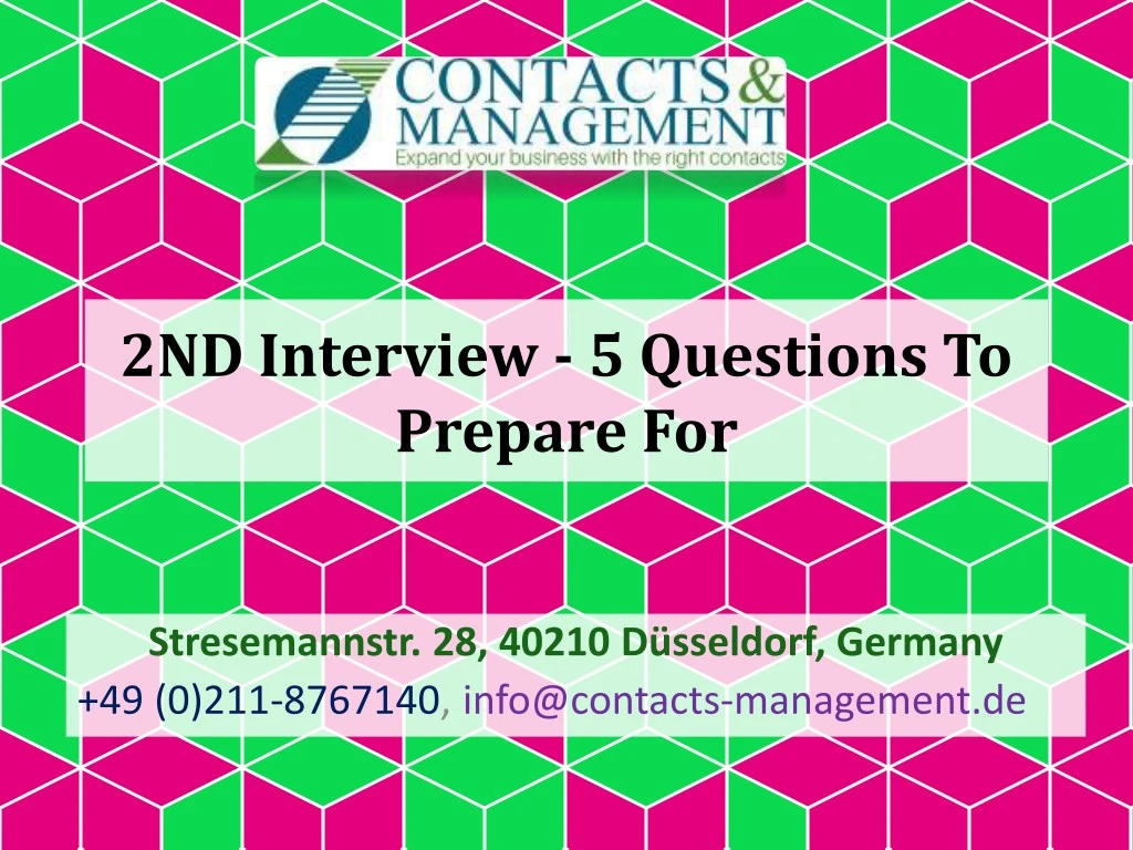 2nd interview 5 questions to prepare for