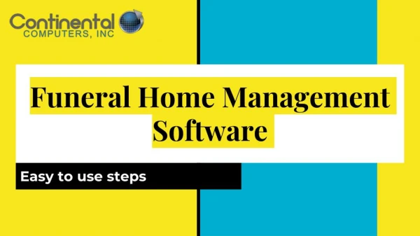 Funeral home management software - Continental Computers Inc.
