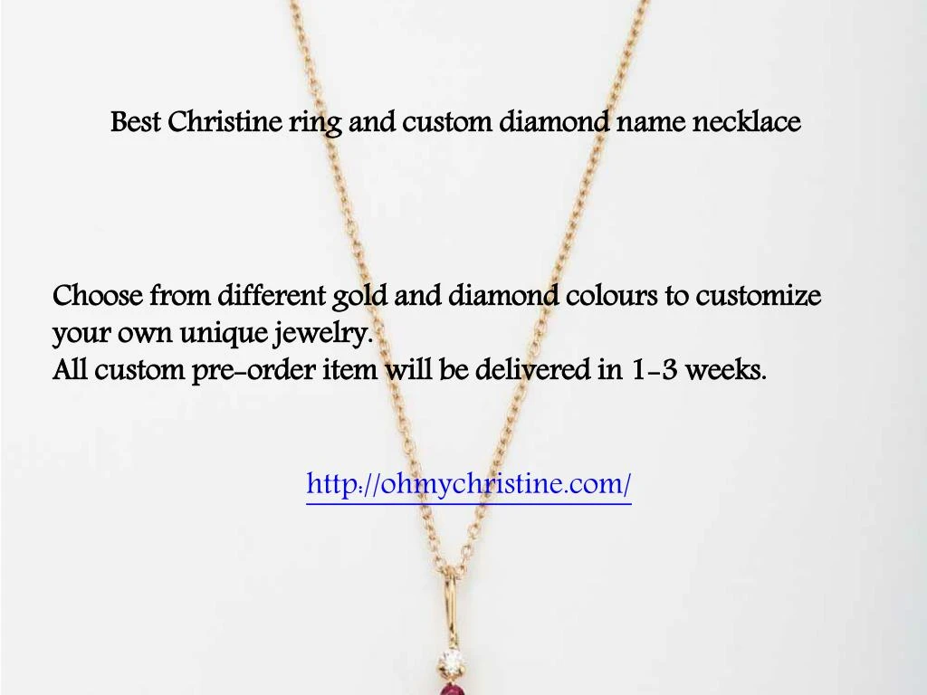 best christine ring and custom diamond name