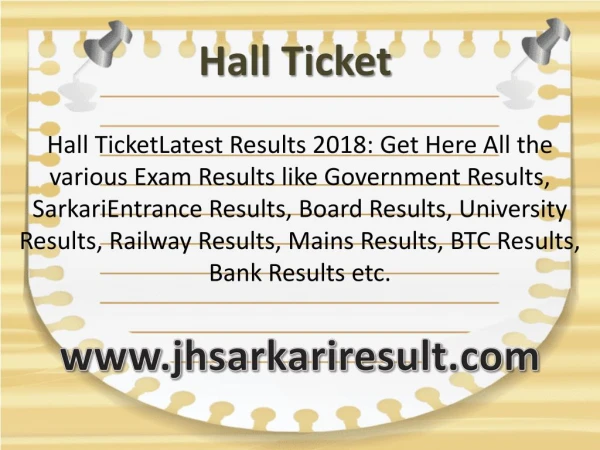 hall ticket