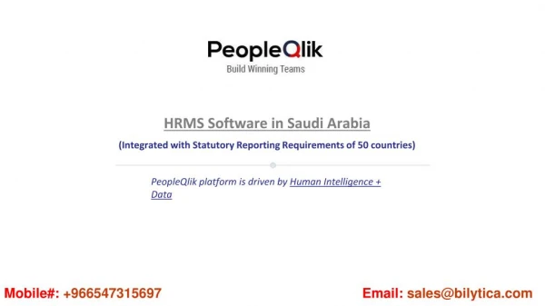 People qlik #1 hr, payroll &amp; performance management software in saudi arabia