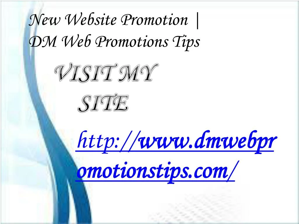 new website promotion dm web promotions tips