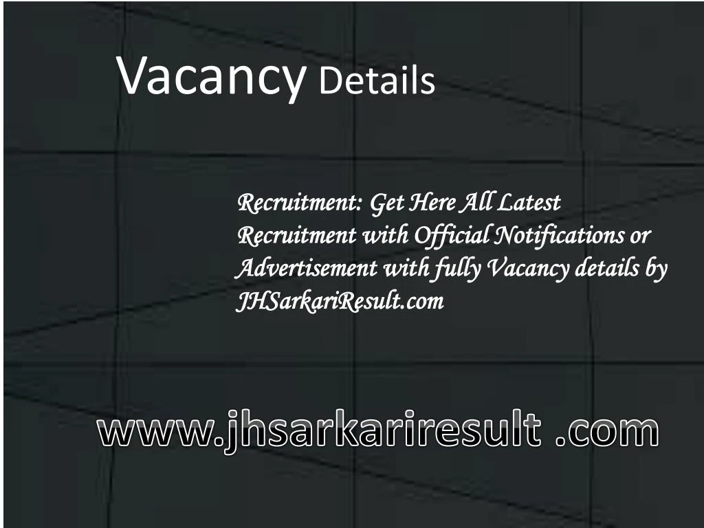 vacancy details